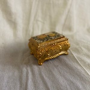 Gold Floral Jewelry Box